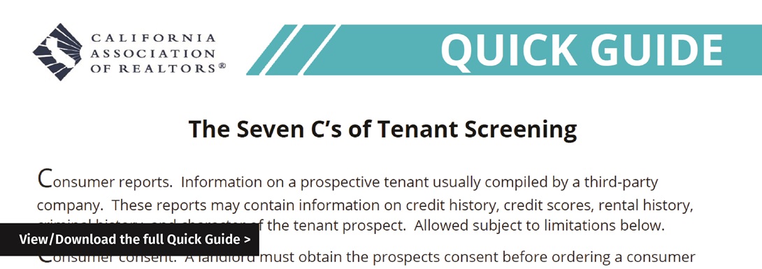 Quick Guide Image - Tenant Screening